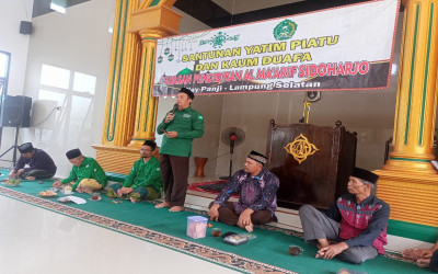 PCNU Bangka Bersama YP Al-Maarif Sidoharjo Way Panji Gelar Kegiatan Santunan Anak Yatim